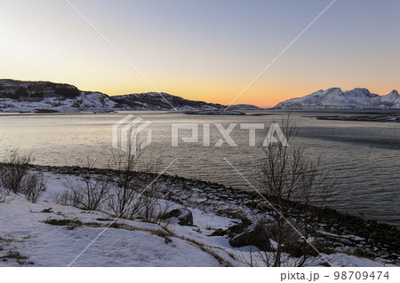 Norwegian winter landscape 98709474