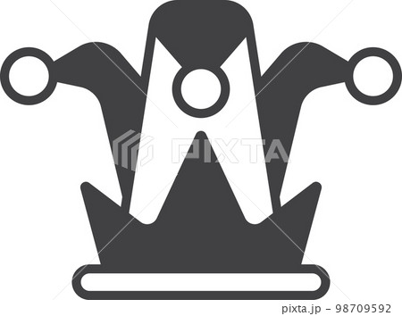 clown hat illustration in minimal style 98709592