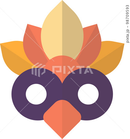 tribal mask illustration in minimal style tribal mask illustration in minimal style 98709593