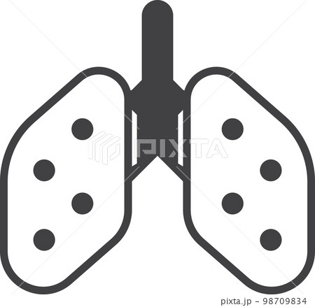 lungs and virus illustration in minimal style lungs and virus illustration in minimal style 98709834