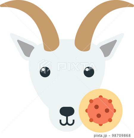 Goat and virus illustration in minimal style Goat and virus illustration in minimal style 98709868