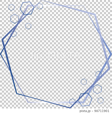 Hexagon motif frame 98711901