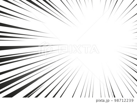 Manga radial speed lines for comic effect. 98712239