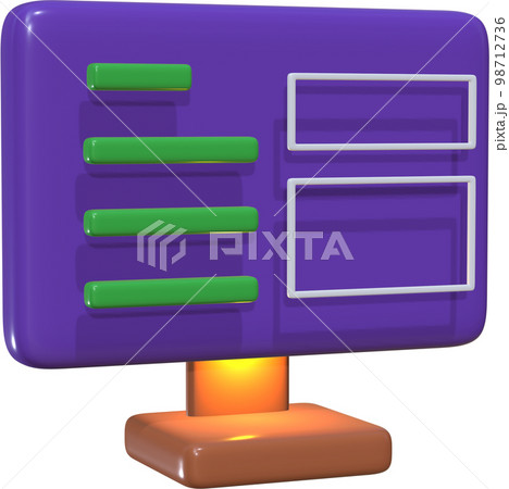 Computer 3D illustration for report and result. Computer 3D illustration for report and result. 98712736