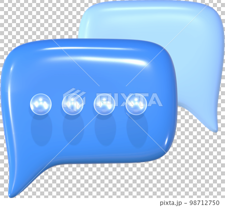 Comment box 3D icon illustration.のイラスト素材 [98712750] - PIXTA