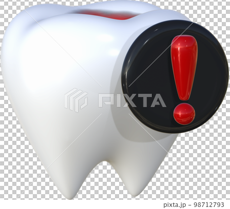 Teeth decay 3D icon illustration. 98712793