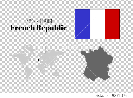 法國國旗/地圖/領土 98713763