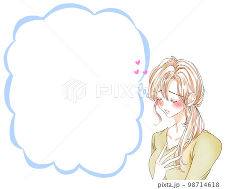 恋している女性 アラフォー 吹き出し 恋している女性 アラフォー 吹き出し 98714618
