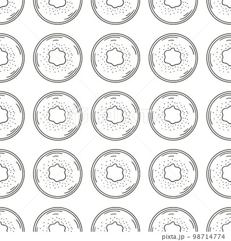 Coloring Seamless pattern with tropical fruits. Illustration in hand draw style Coloring Seamless pattern with tropical fruits. Illustration in hand draw style 98714774