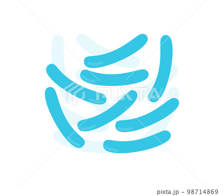 Bifidobacterium or lactobacillus microorganism logo design. Propionibacterium, lactobacillus, lactococcus, bifidobacterium, streptococcus thermophilus, escherichia coli vector design and illustration. Bifidobacterium or lactobacillus microorganism logo design. Propionibacterium, lactobacillus, lactococcus, bifidobacterium, streptococcus thermophilus, escherichia coli vector design and illustration. 98714869