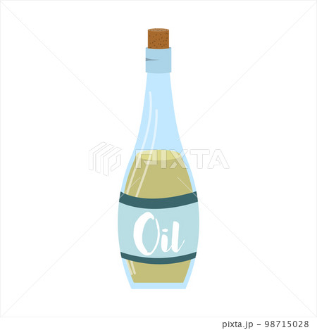 Olive oil in a bottle. vector illustration on a white background 98715028