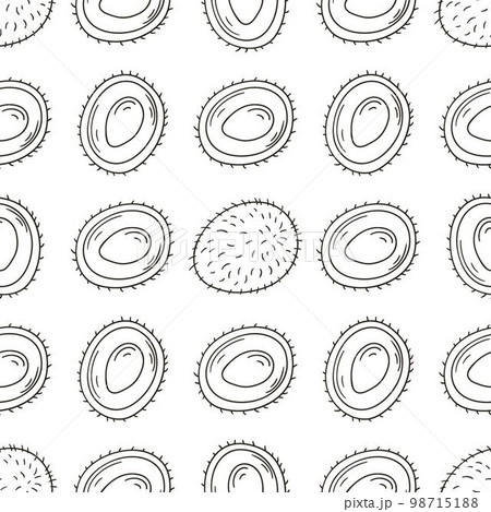 Coloring Seamless pattern with tropical fruits. Illustration in hand draw style Coloring Seamless pattern with tropical fruits. Illustration in hand draw style 98715188