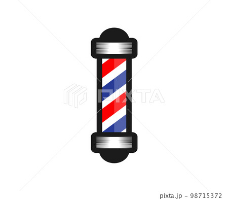 Barber shop pole, Classic Barber shop logo design. Men's barber hair dressing shop pole sign. Vintage retro barber shop pole vector design and illustration. 98715372