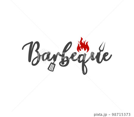 Barbecue and Grill logo design. Barbecue restaurant - Logo icon of Barbecue, Grill and Bar grill fork and spatula vector design and illustration. 98715373