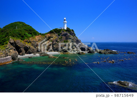 四国・愛媛・佐田岬・御籠島・一見の価値がある、御籠島展望所から眺める佐田岬の風景・愛媛県伊方町(1) 98715649
