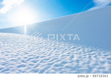 鳥取砂丘の雪景色 98716561