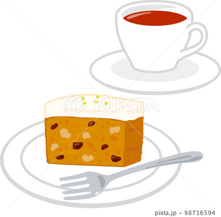 キャロットケーキと紅茶 98716594