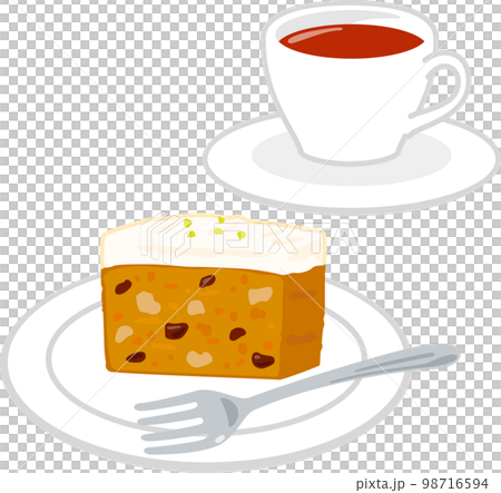 キャロットケーキと紅茶 98716594