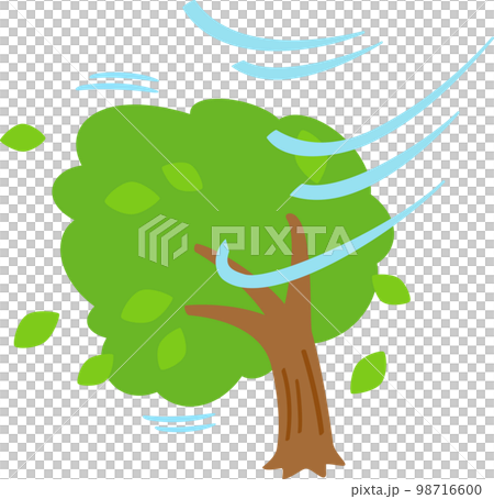 A tree inspired by strong wind 98716600