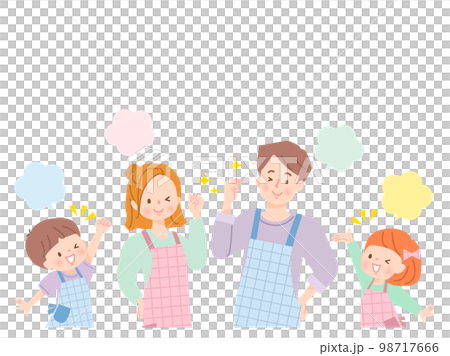 Image illustration material to enjoy cooking with family 98717666