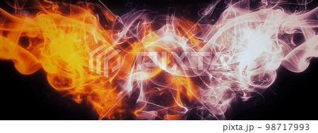 火炎と煙が渦巻く抽象的な背景 火炎と煙が渦巻く抽象的な背景 98717993