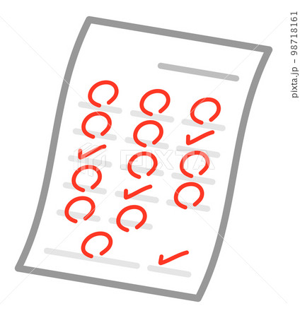 テストの答案用紙 98718161