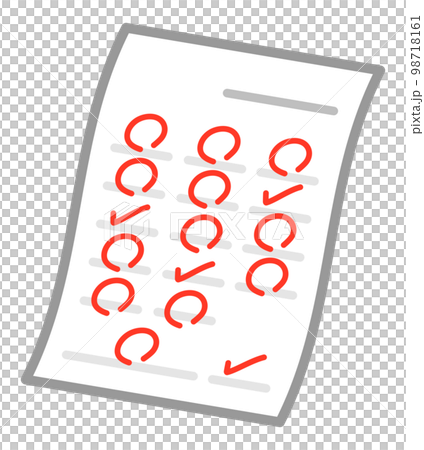 テストの答案用紙 98718161