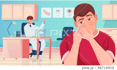 Ophthalmologist Flat Vector Illustration Ophthalmologist Flat Vector Illustration 98719928