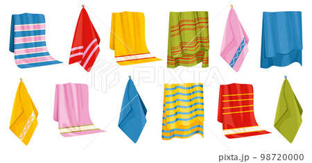 Bath Towels Icon Set 98720000