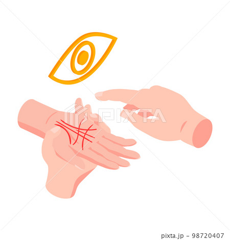 Palm Reader Isometric Icon 98720407