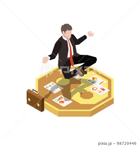 Leadership Isometric Icon Leadership Isometric Icon 98720446