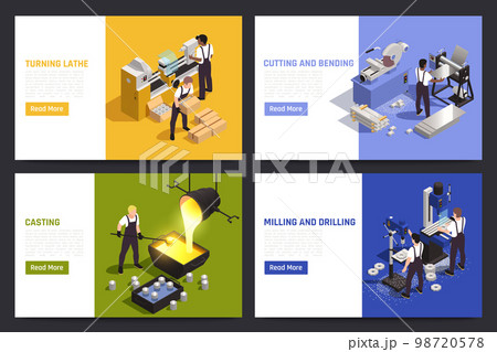Metalworking Isometric Concept Online Metalworking Isometric Concept Online 98720578