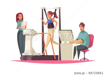 Physiotherapy Cartoon Composition Physiotherapy Cartoon Composition 98720661