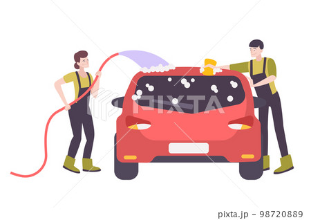 Car Washing Illustration Car Washing Illustration 98720889