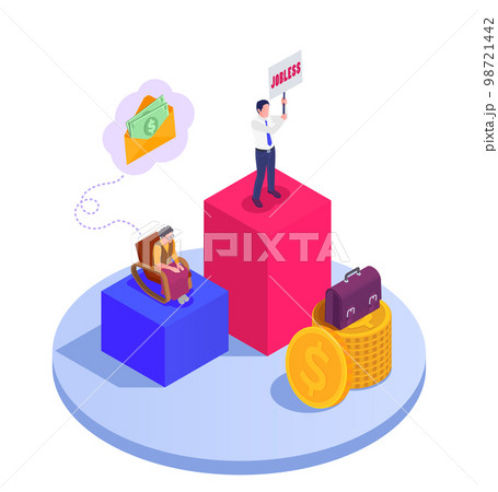 Wealth Security Isometric Composition 98721442