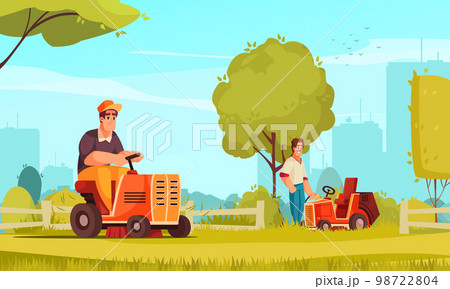 Lawn Mower Illustration 98722804