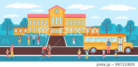 School Bus Flat 98722809