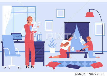Babysitter Business Woman Composition 98722929