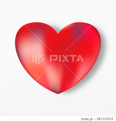 Red realistic heart vector icon. Romantic symbol of Love 98722934