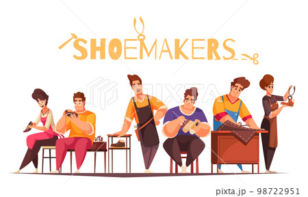 Shoemakers Cartoon Illustration 98722951