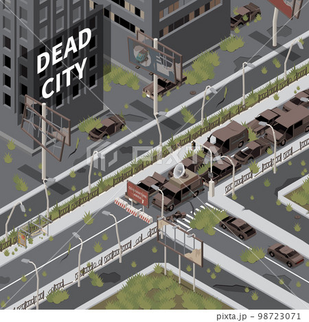 Dead City Isometric Background Dead City Isometric Background 98723071