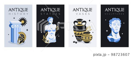 Antique Statues Posters Set Antique Statues Posters Set 98723607