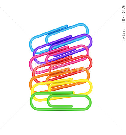Clips Realistic Stationery Composition Clips Realistic Stationery Composition 98723626