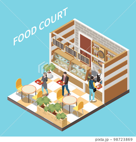 Food Court Isometric View 98723869