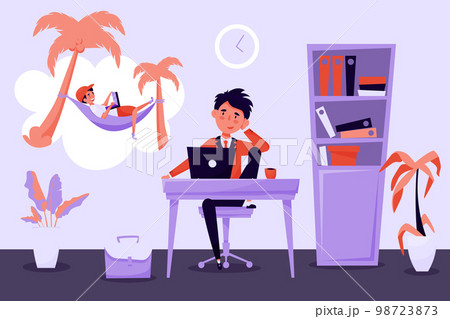 Freelance Work Cartoon Composition Freelance Work Cartoon Composition 98723873