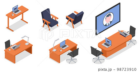 Remote Work Place Set 98723910