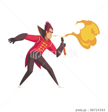 Fire Swallower Circus Composition 98724583
