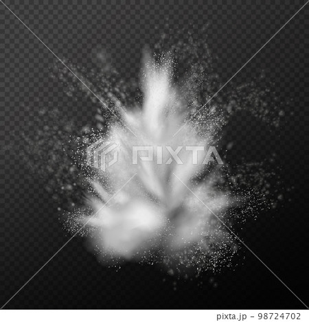 Realistic Monochrome Explosion Composition 98724702
