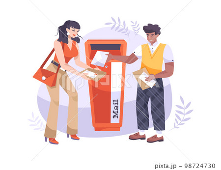 Mailbox Flat Composition Mailbox Flat Composition 98724730