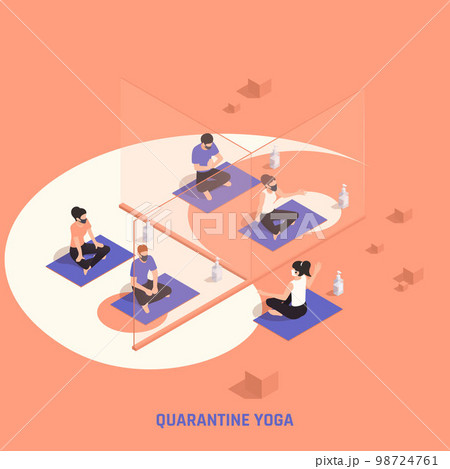 Fitness Yoga Pandemic Composition 98724761